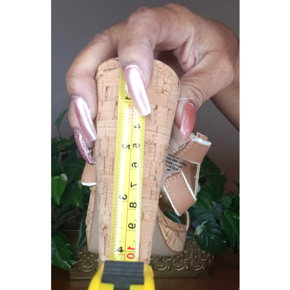 TOMMY HILFIGER - Tan and White Heeled Mules - 8M - Picture 6 of 7